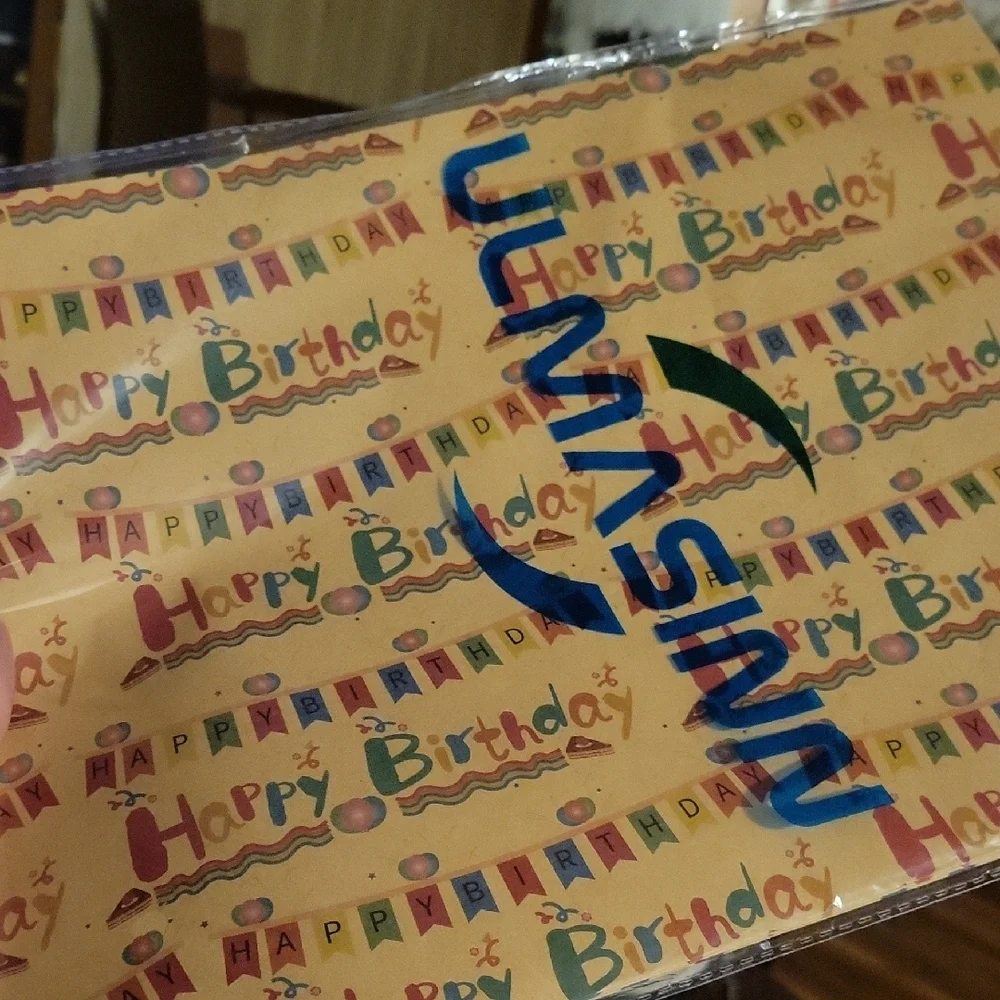 4 Designs Happy Birthday Gift Wrap 8 Sheets Lot of 2 Packs